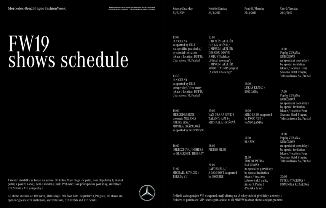 Program letošního MBPFW