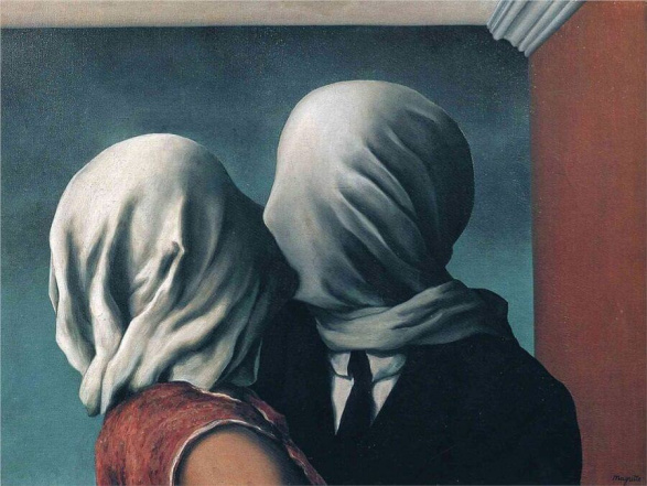 Milenci, 1928, René Magritte