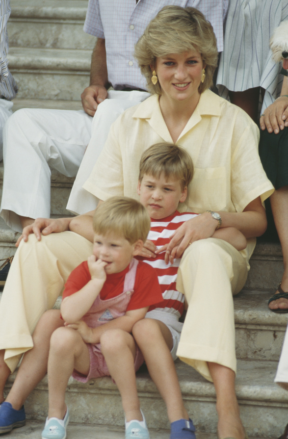 Princezna Diana s princem Williamem a princem Harry