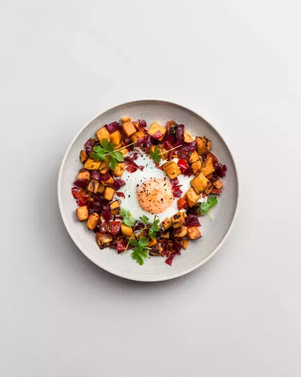 Slaná miska s batátami