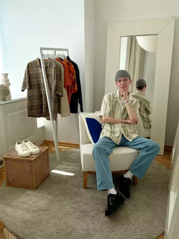 Lukáš Zachara alias Zachy v pražském showroomu H&M