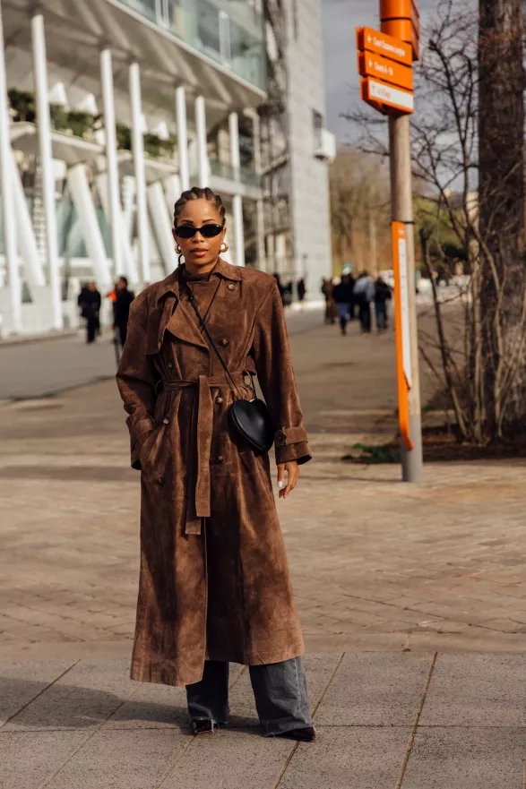 Suede trench coat Suede trench coat