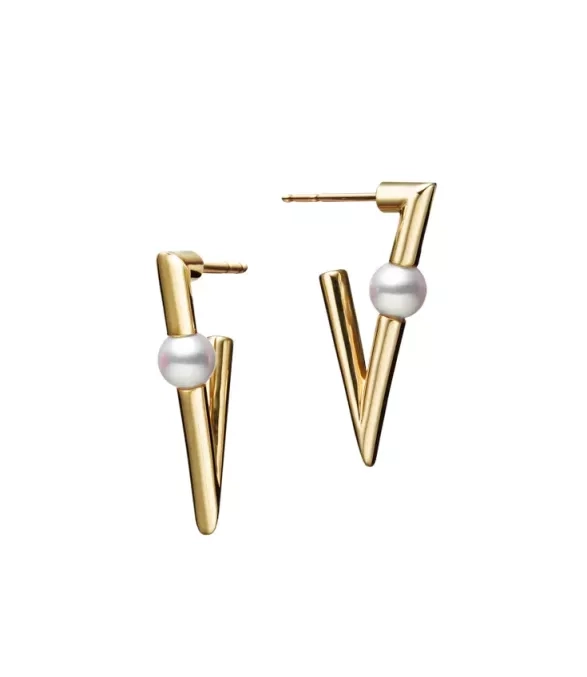 Náušnice s perlou V Code Náušnice s perlou V Code