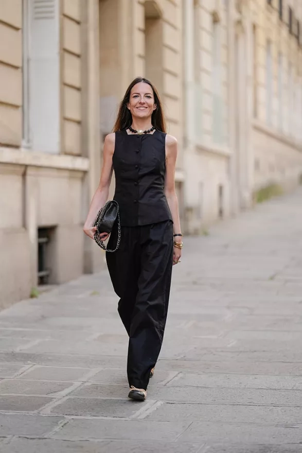 Lněné kalhoty a vesta