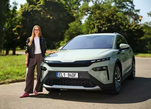 Aneta Kostka a elektromobil Elroq od Škoda Auto