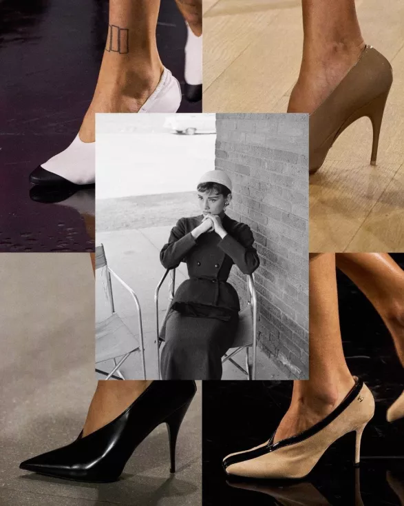 Audrey Hepburn, glove pumps