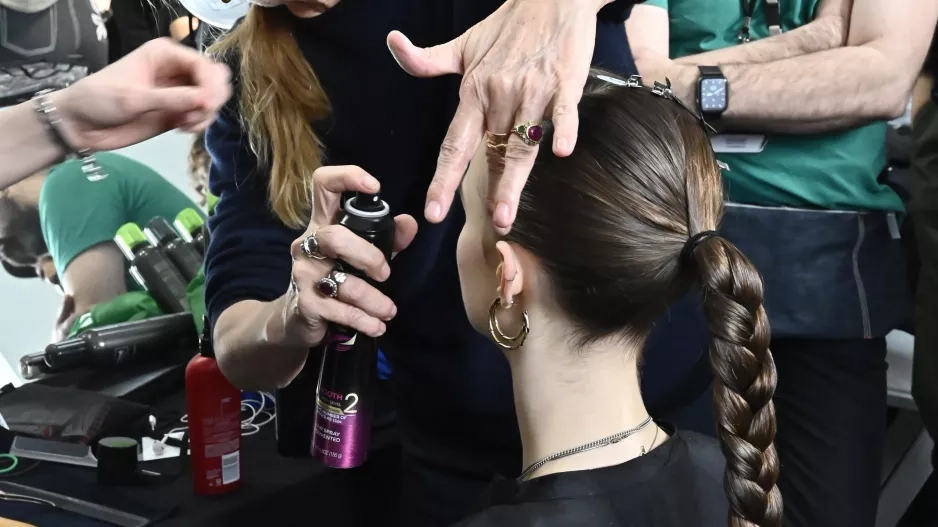 JONATHAN SIMKHAI backstage, NYFW fall/winter 2020