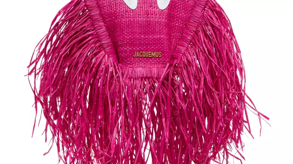 Jacquemus Le Petit Baci Fringed Straw bag