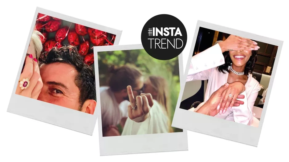 Nejlepší fotografie zásnubních prstenů celebrit na Instagramu