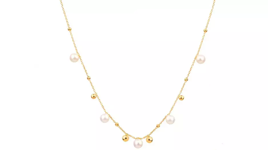 Zlatý náhrdelník s perlami