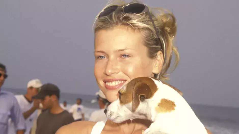 Daniela Peštová na Atlantic Beach v New Yorku, 1995 Daniela Peštová na Atlantic Beach v New Yorku, 1995