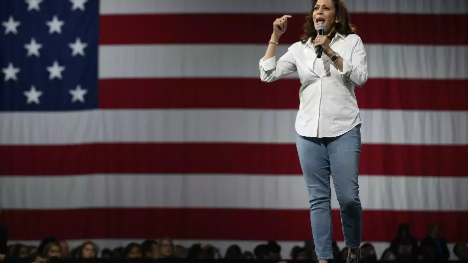 Kamala Harris na akci Gun Safety Forum v Des Moines | srpen 2019