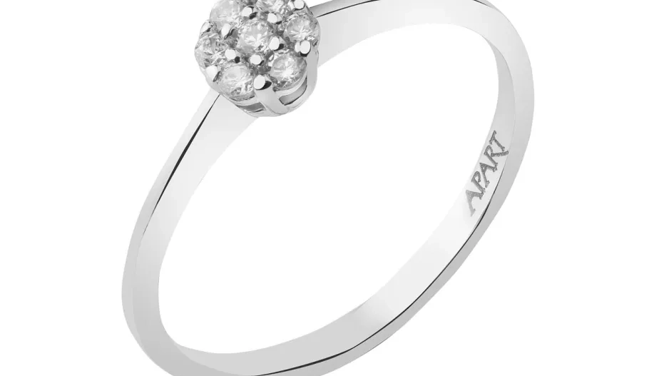 Apart, zlatý prsten se zirkony, Cena 5990 Kč