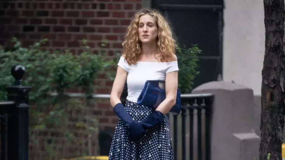 Sarah Jessica Parker na natáčení Sex and The City Sarah Jessica Parker na natáčení Sex and The City