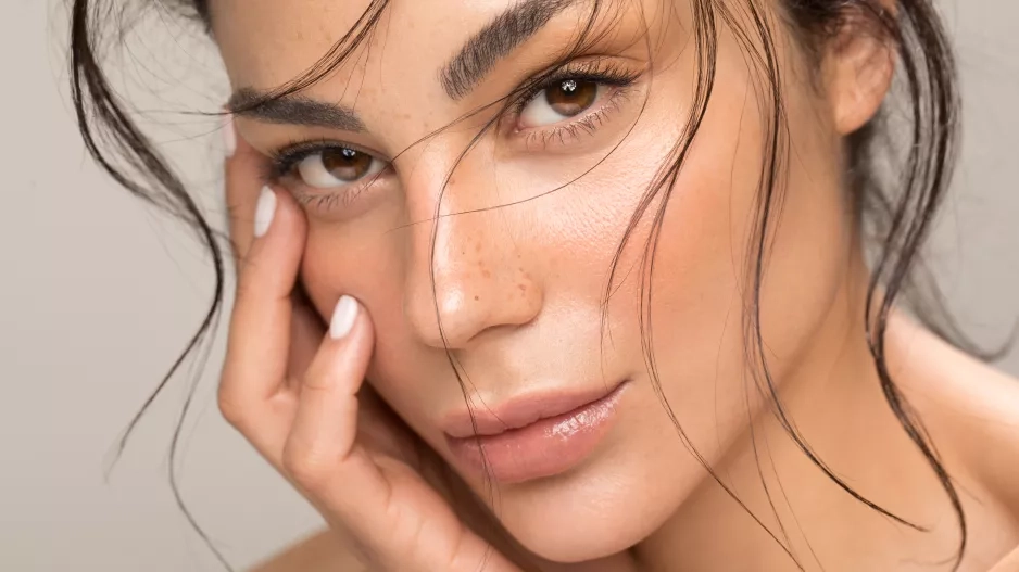 woman with glowing skin