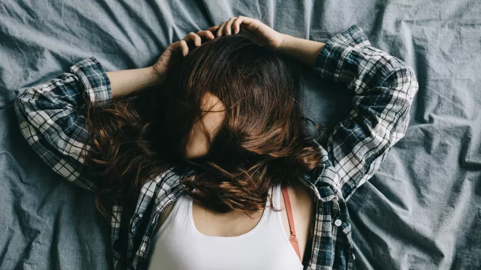 Young distressed woman