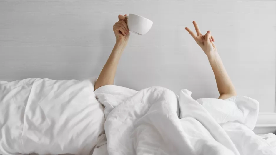 Woman with a mug of coffee