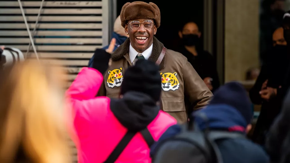 Tyler, The Creator is seen outside Louis Vuitton during Paris Fashion Week