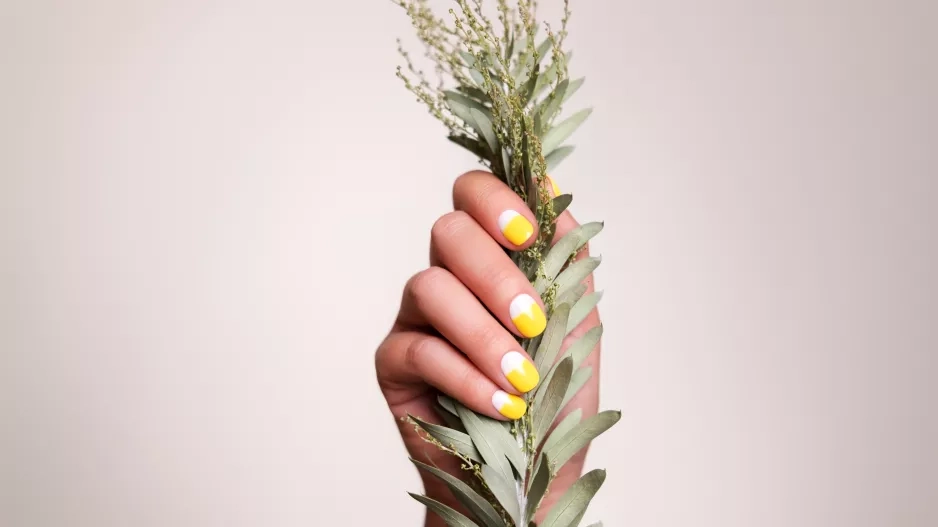 Yellow manicure
