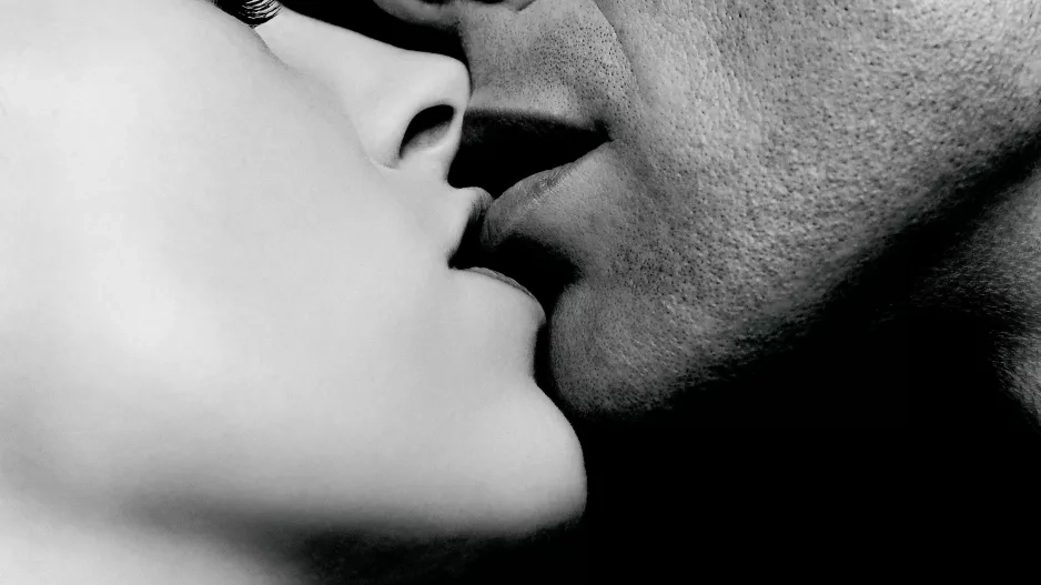 Close up of a Couple Kissing