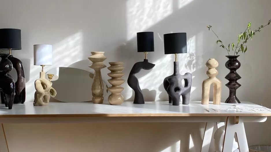 kolekce lamp a váz Cadence, Pauline Hagan