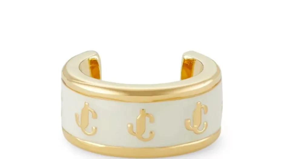 Jimmy Choo logo-detail ear cuff Jimmy Choo logo-detail ear cuff