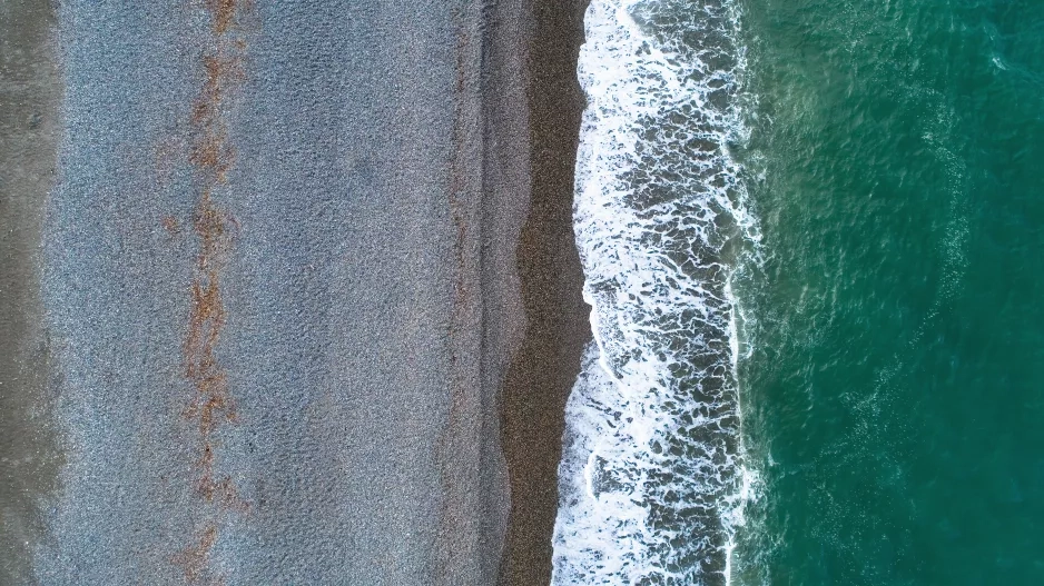 Pláž v Kobuleti, Gruzie