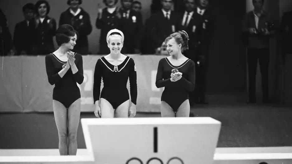 Věra Čáslavská na olympiádě 