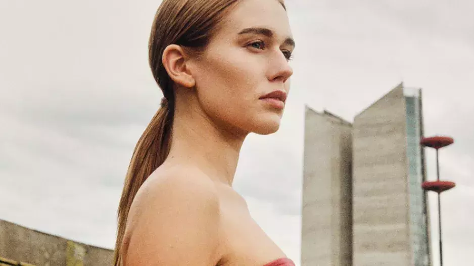 Kožený top Answear.LAB