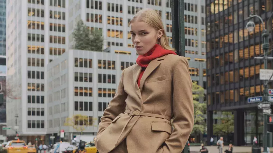 Oblekové kalhoty z vlněné směsi