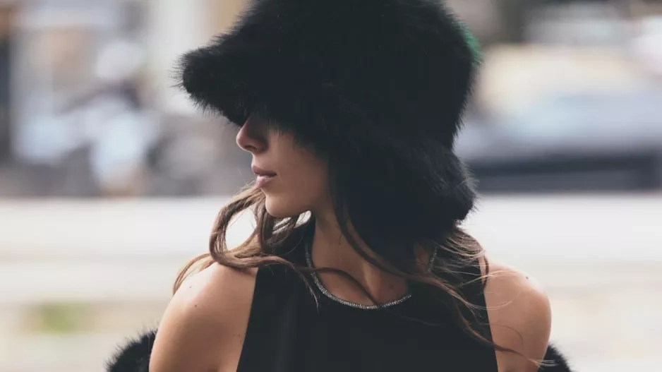 Bucket hat z umělé kožešiny