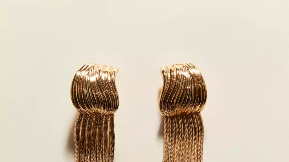 Náušnice z řetízků hadinka