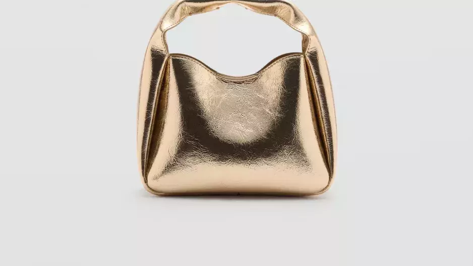 Kabelka do ruky s metalickým efektem