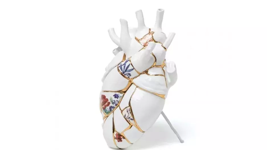 Váza porcelánové srdce