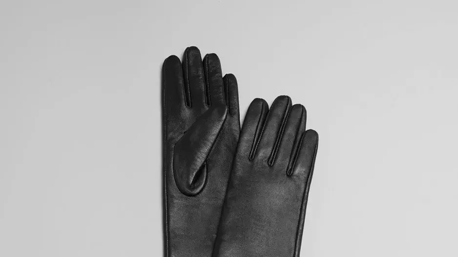 Dlouhé rukavice z kůže