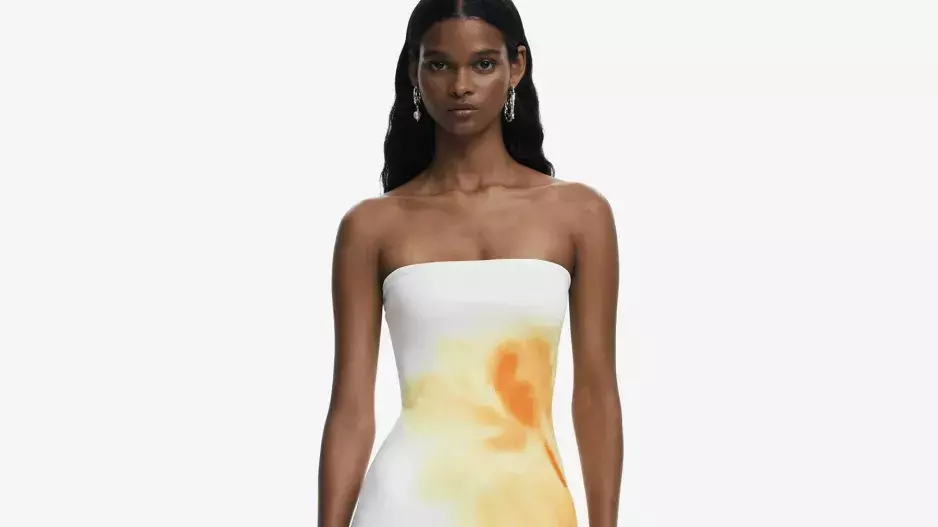 FLORAL – Denní šaty – beige