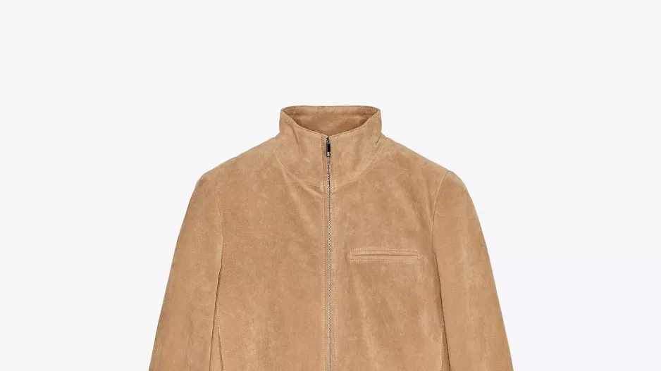 Semišová kožená bunda