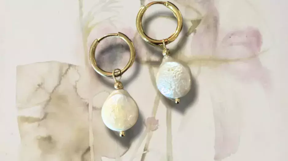 Nerezová ocel s keshi perlou Nerezová ocel s keshi perlou