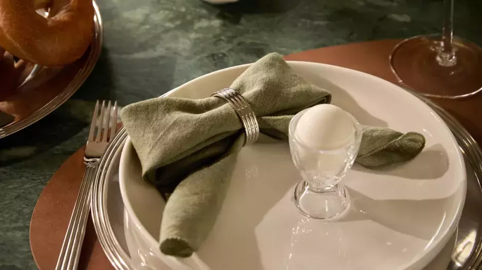 Kroužky na ubrousky z nerezové oceli Bernadotte