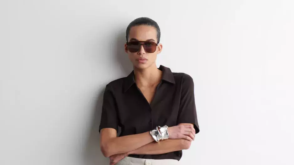 Denimové kalhoty s širokou nohavicí