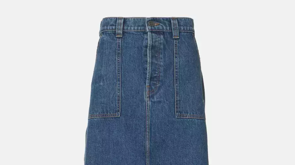 Denimová midi sukně Genevieve