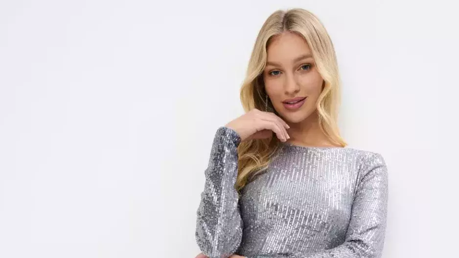 Midi šaty s flitry, Mohito