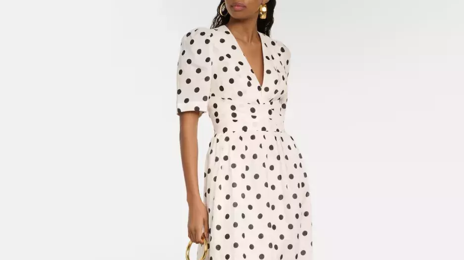 Polka-dot midi šaty, Zimmermann Polka-dot midi šaty, Zimmermann