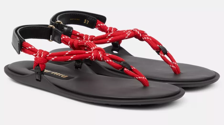 Řemínkové sandály Riviere s koženým lemováním