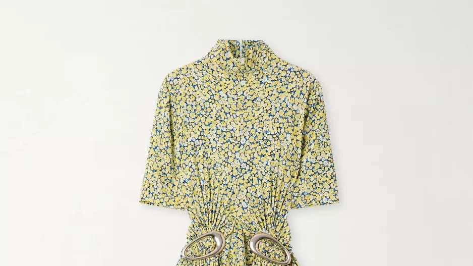 Midi šaty z krepové látky s květinovým potiskem, Midi šaty z krepové látky s květinovým potiskem,