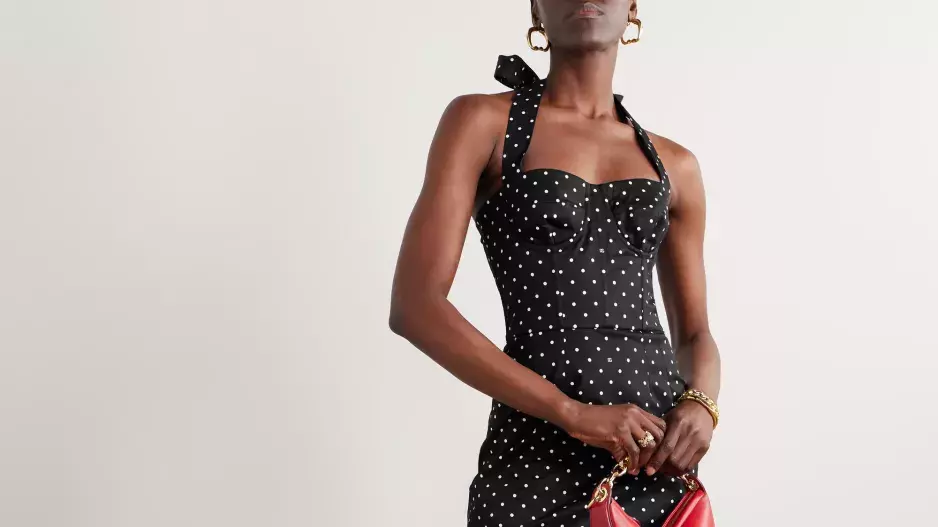 Polka-dot bavlněné mini šaty, DOLCE&GABBANA Polka-dot bavlněné mini šaty, DOLCE&GABBANA