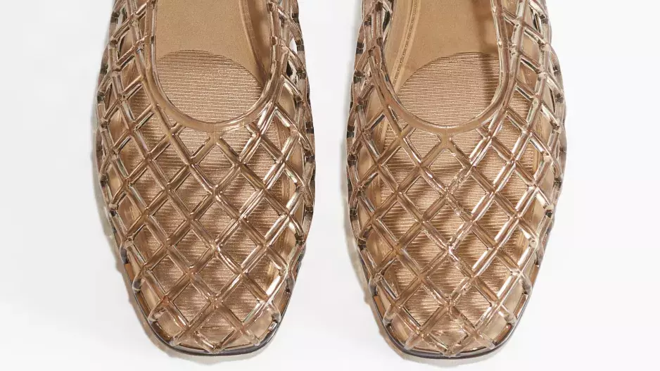 Balerínky z plastové síťoviny, H&M Balerínky z plastové síťoviny, H&M