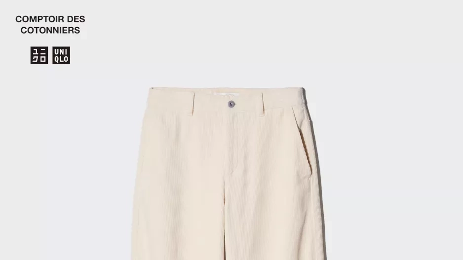 Bílé manšestrové kalhoty