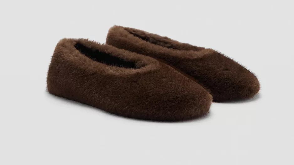 Kožešinové baleríny Kožešinové baleríny