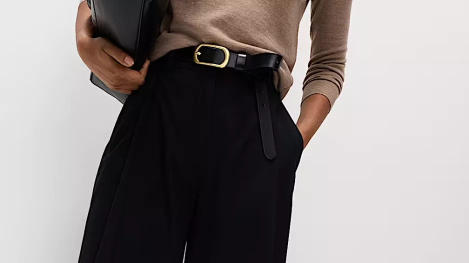 Černé culottes s páskem Černé culottes s páskem